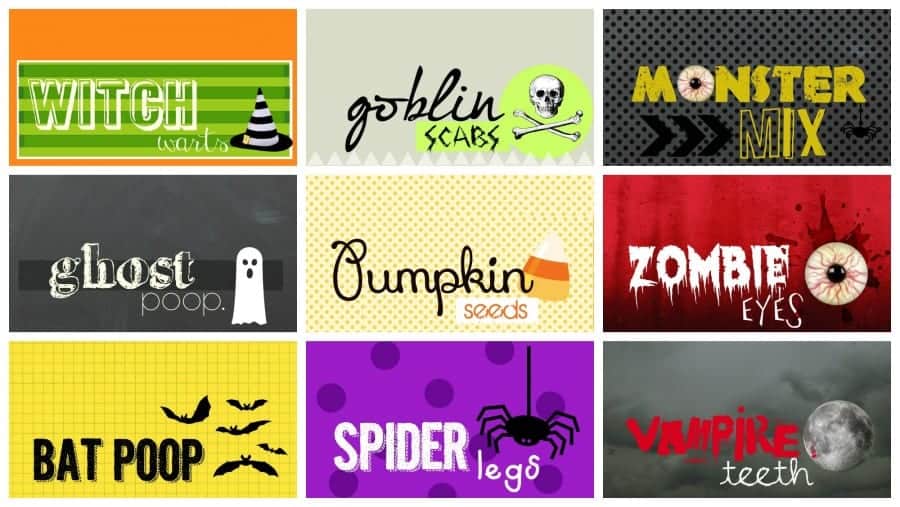 monster mix printables for halloween