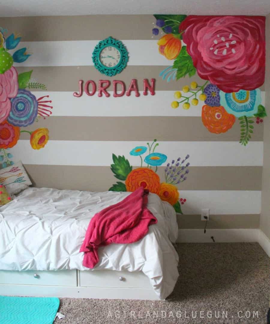 painted flower wall
