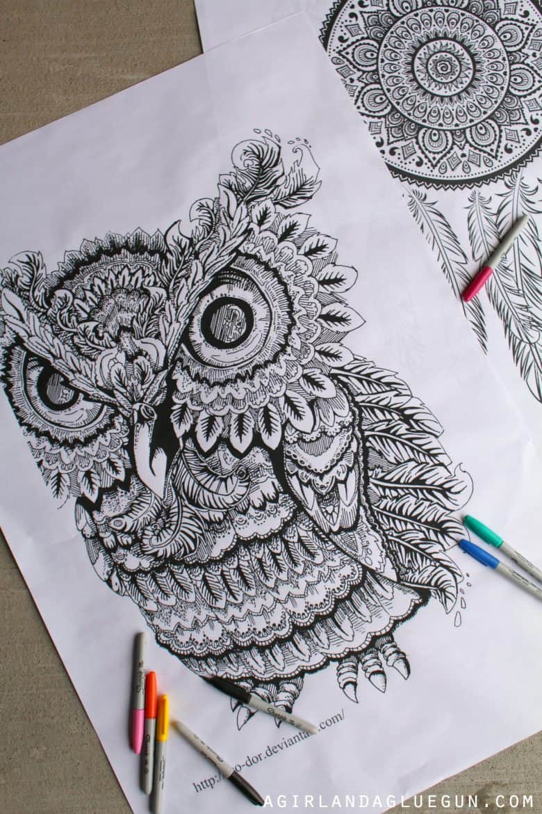 How to print coloring pages HUGE