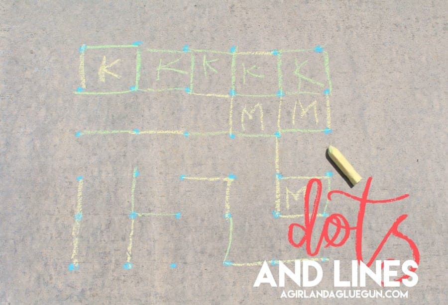 dots and lines sidewalk chalk game