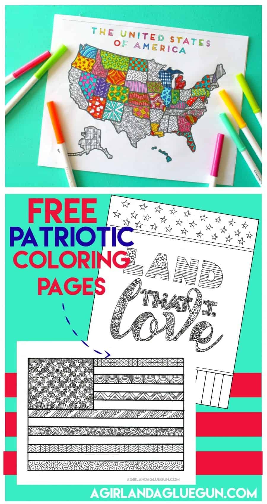 free patriotic coloring pages for the fourth of July