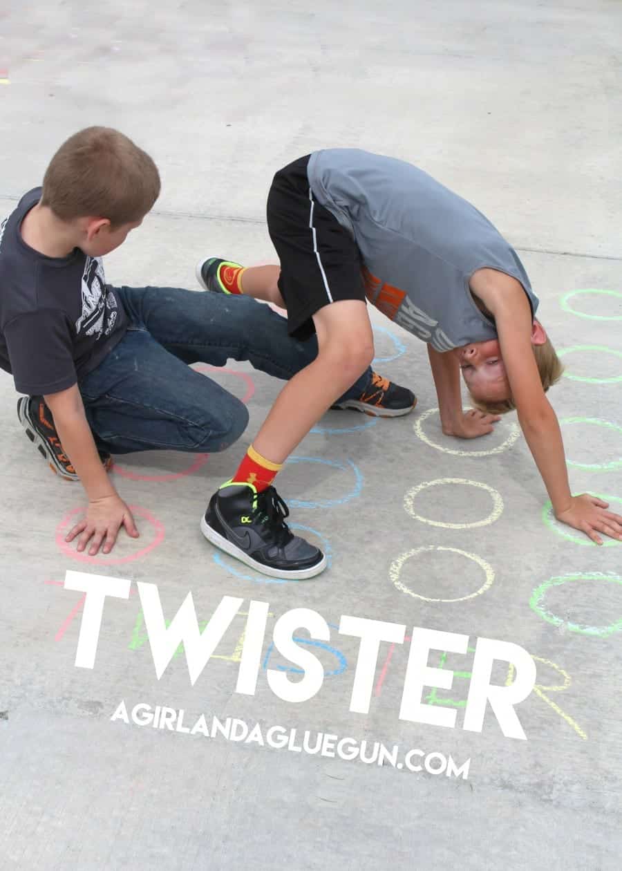 twister with sidewalk chalk