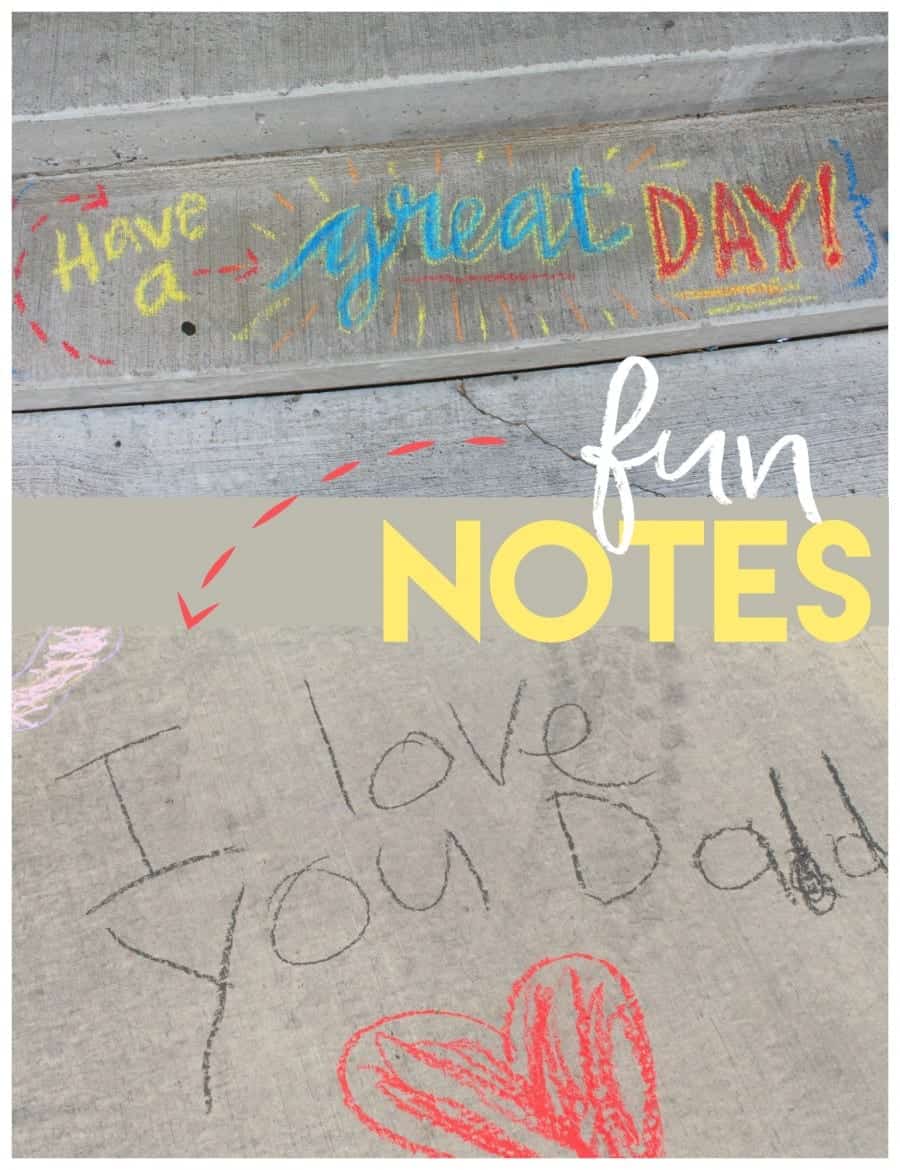 fun messages with sidewalk chalk