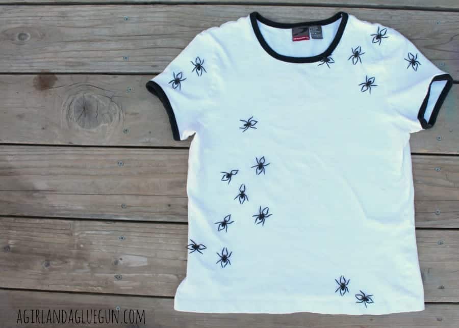 halloween shirt with spiders