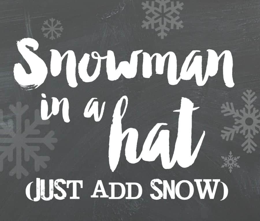 snowman in a hat printable