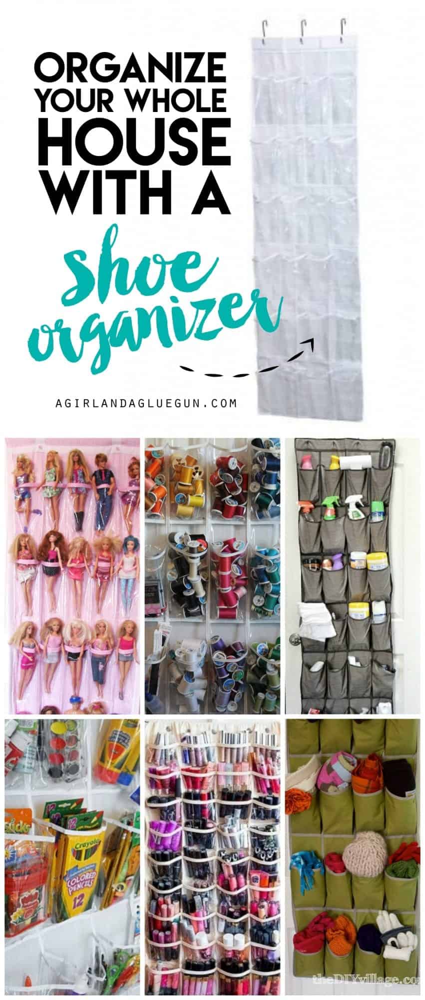 organize your whole house with a cheap over the door shoe organizer