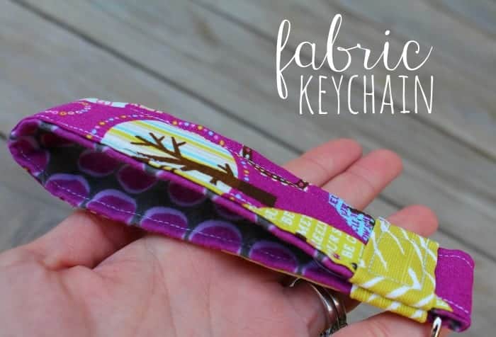 fabric keychain easy sewing project