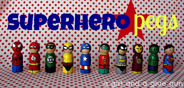 superhero peg dolls