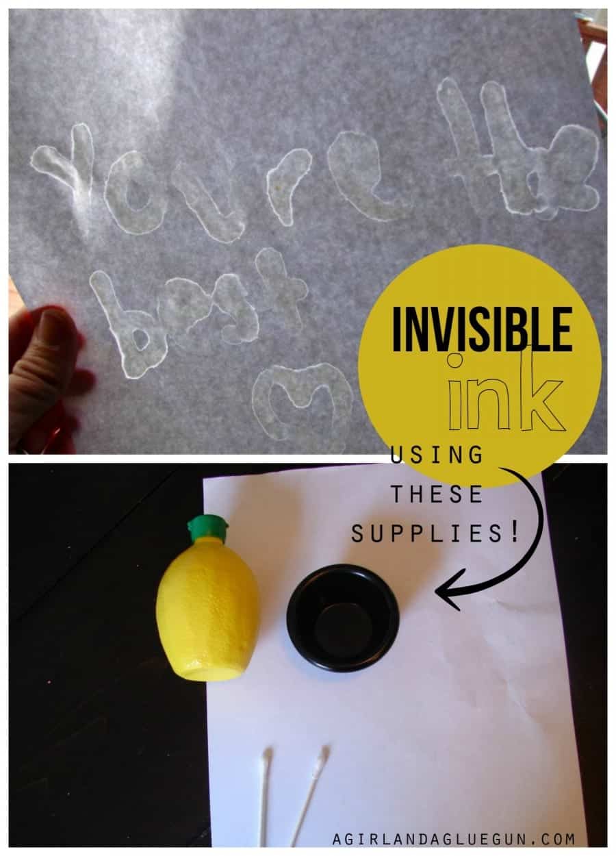 a fun craft...invisible ink using house hold supplies