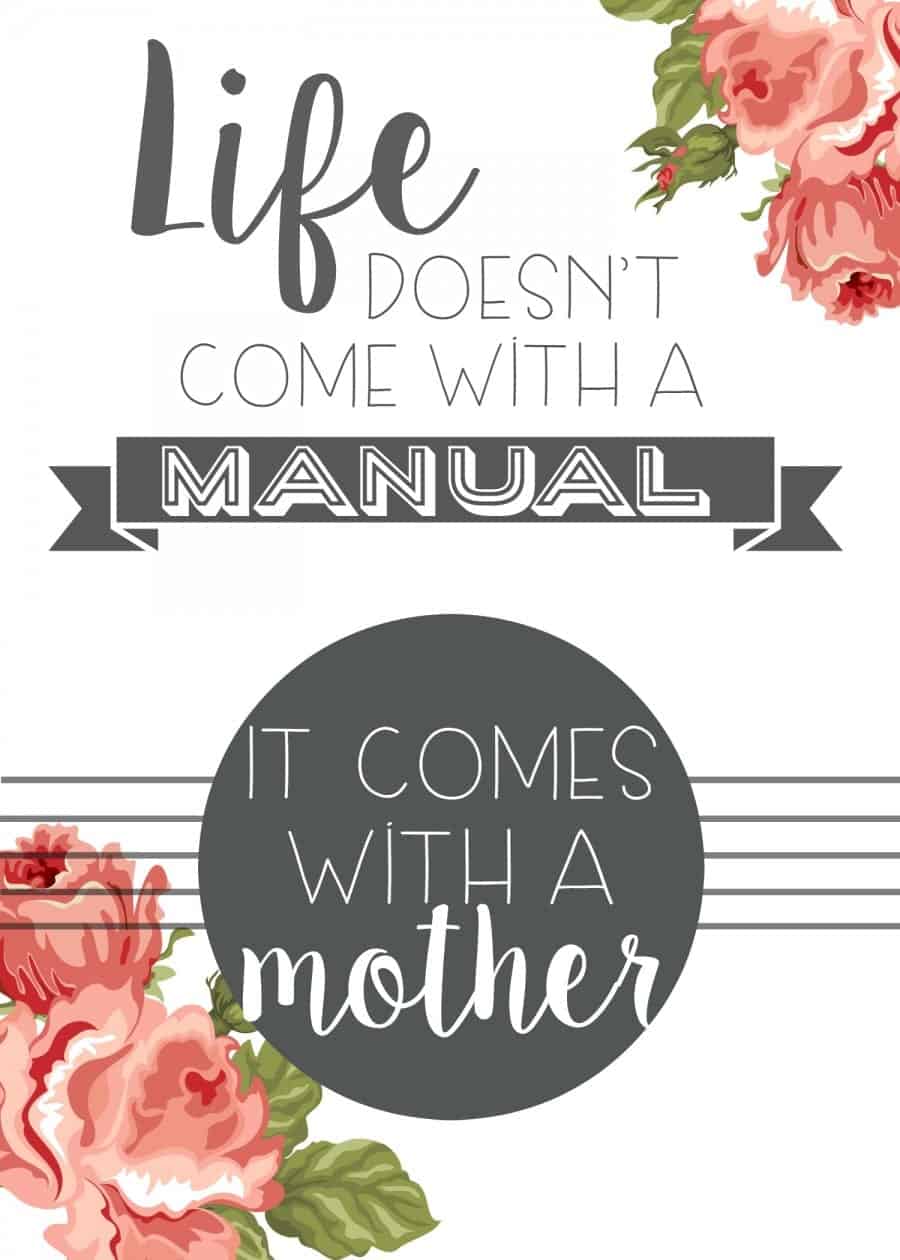 mother's day quote with flowers