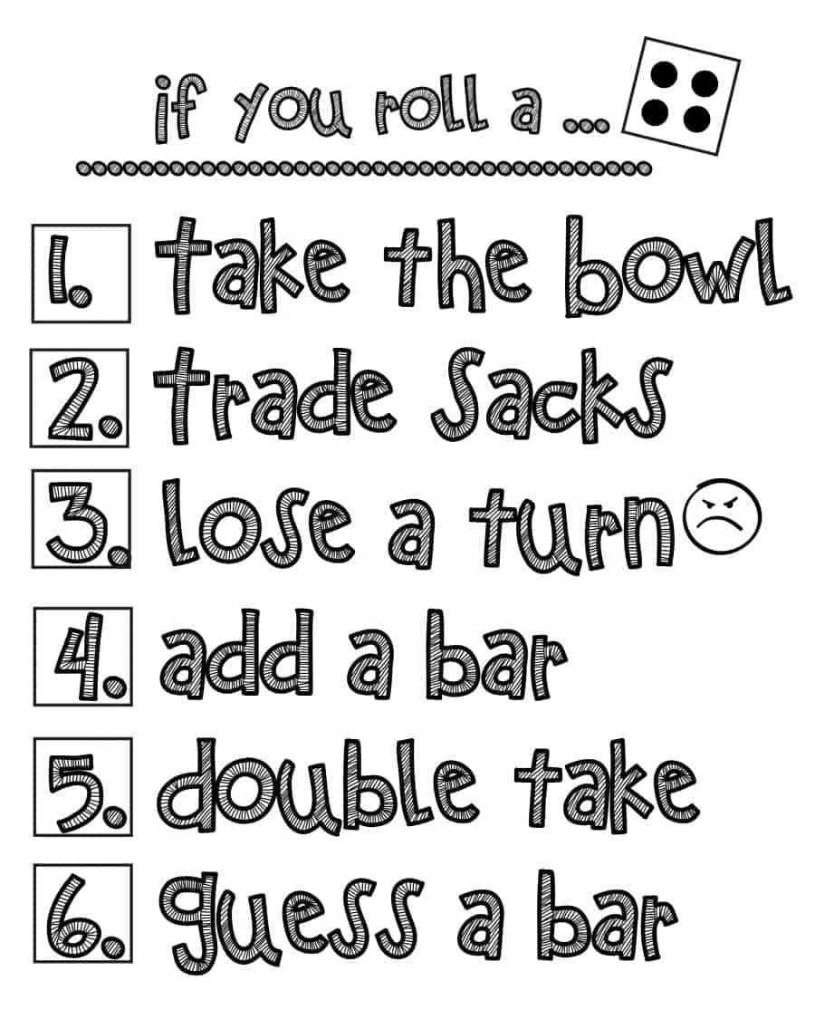 candy bar game printable rules