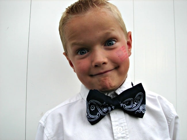 crazy kid in bow tie