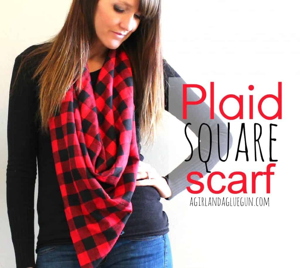 plaid square scarf