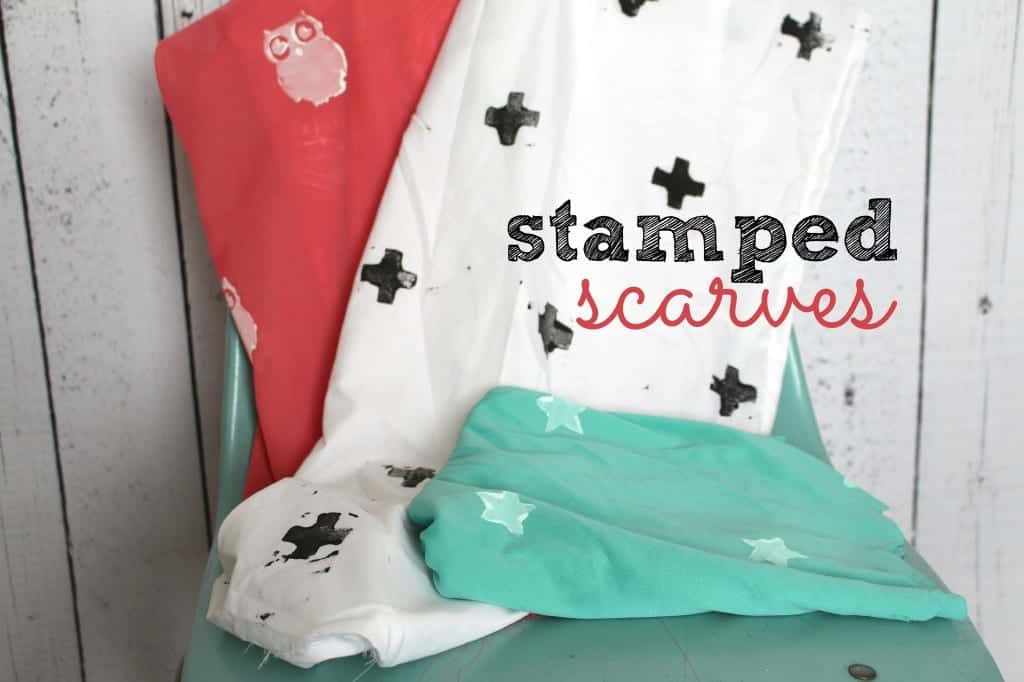 stamped scarves