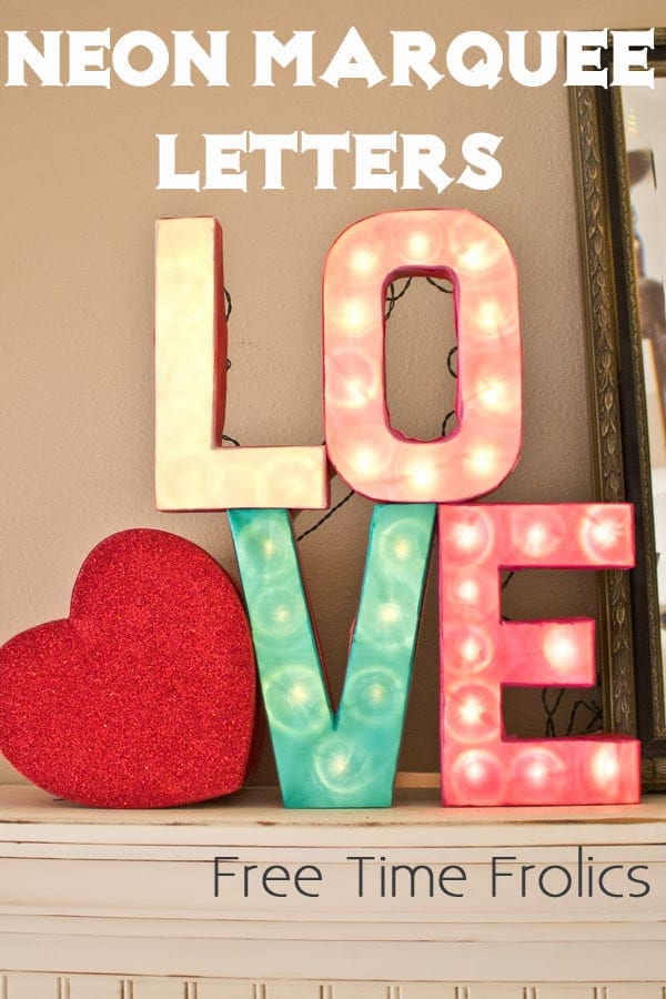 love letters neon marquee