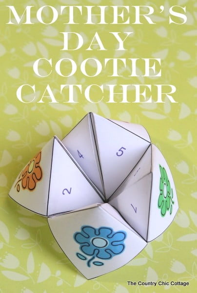 mother's day cootie catcher free printable