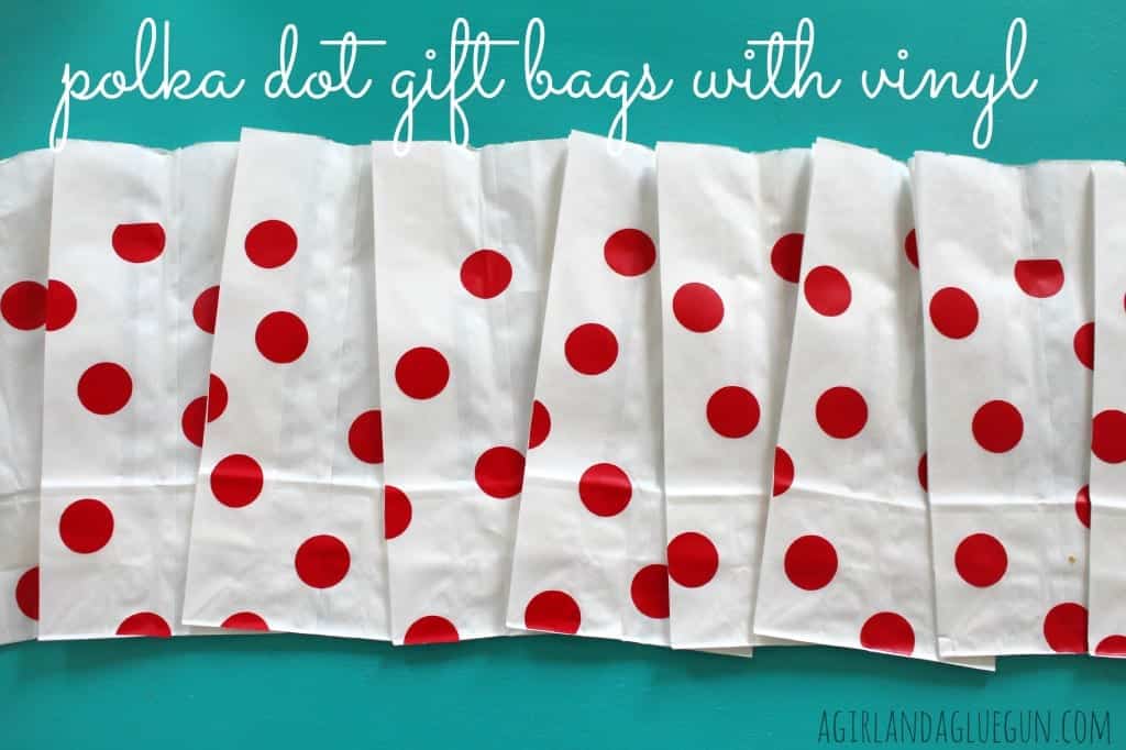 polka dot gift bags