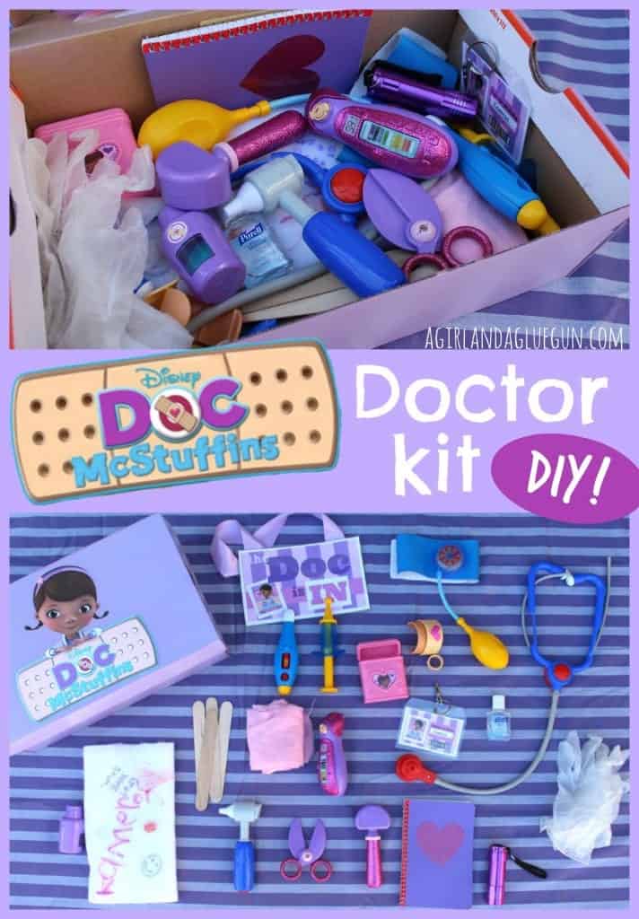 Doc Mcstuffins diy doctor kit --a girl and a glue gun