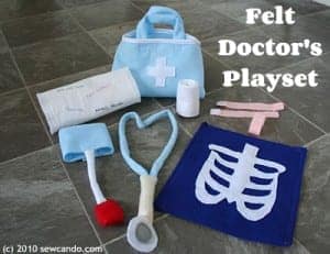 Doc Mcstuffins doctor kit - A girl and a glue gun