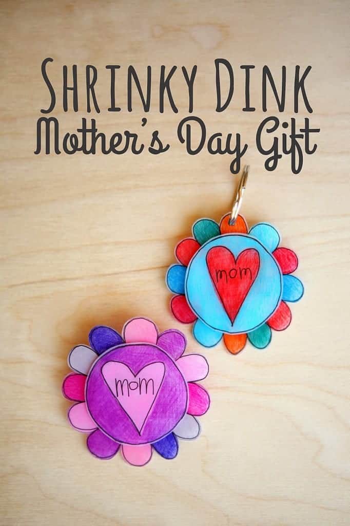 mothers day shrinky dink key chain