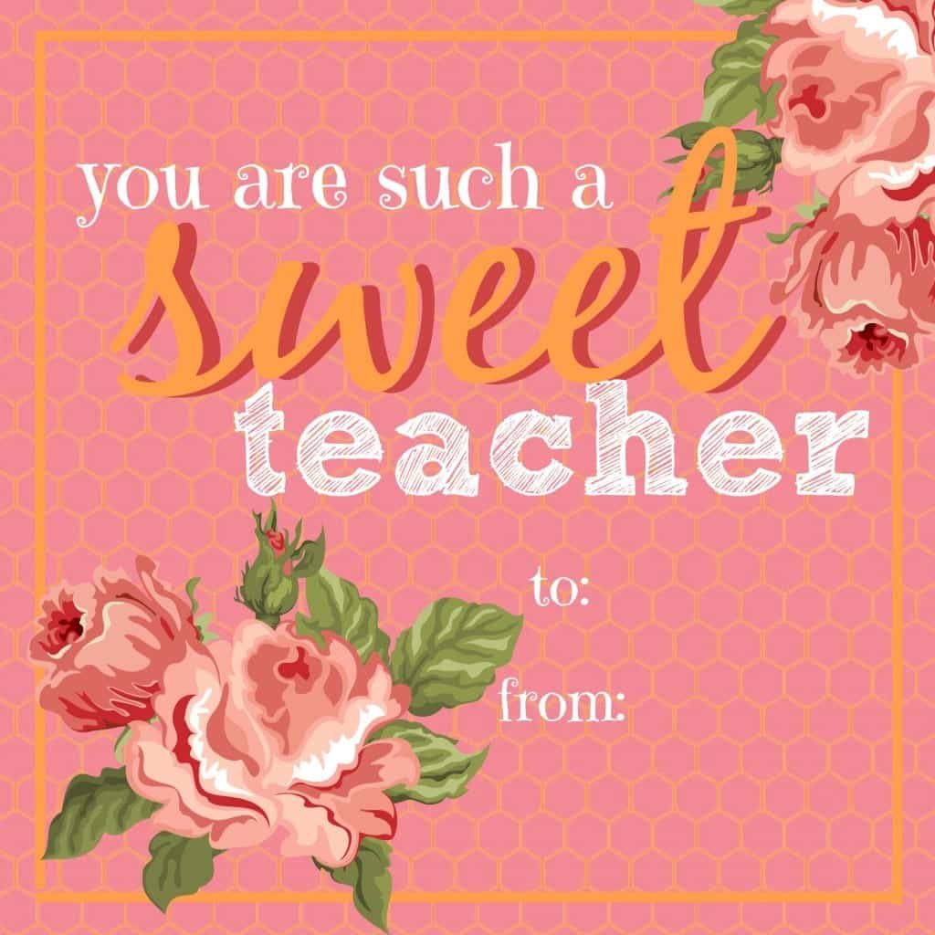 sweet teacher free printable