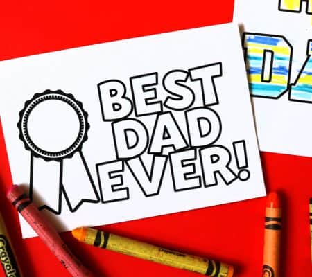 best dad ever fathers day coloring cards