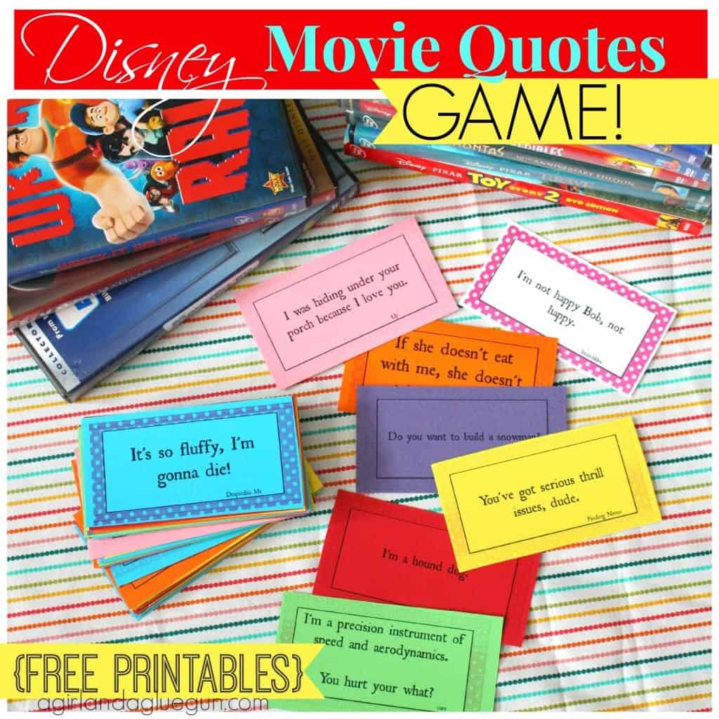 disney movie quotes game with free printables agirlandagluegun.com