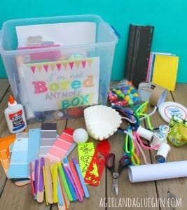 Bored Box DIY Boredom box - A girl and a glue gun