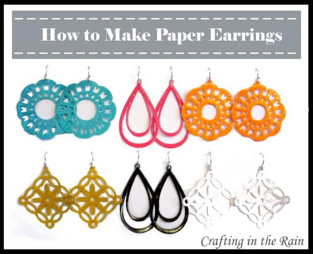 make paper earrings