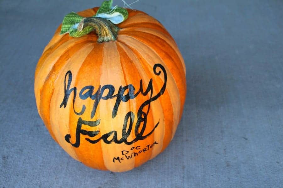 happy fall pumpkin painting
