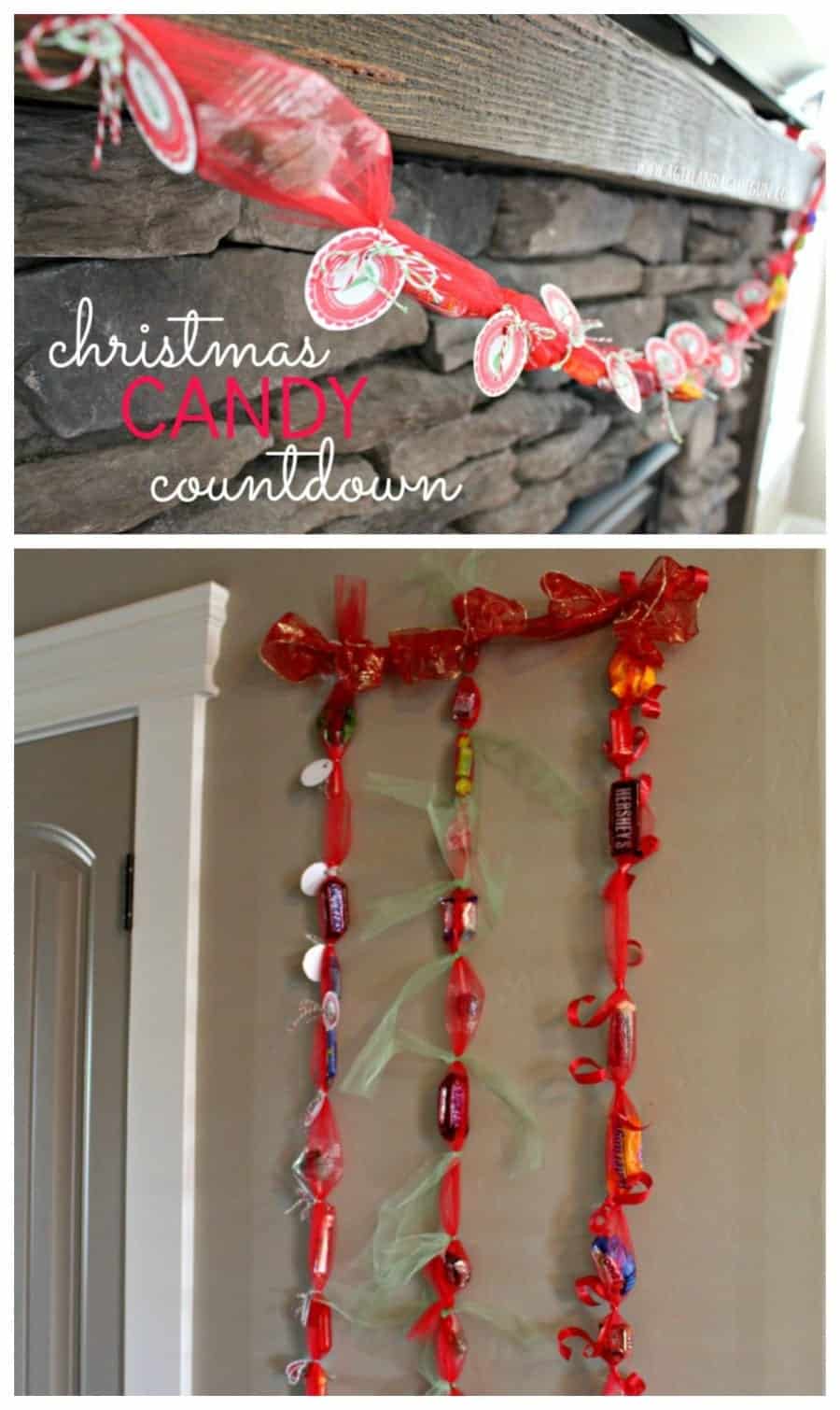 christmas candy countdown with leftover halloween candy