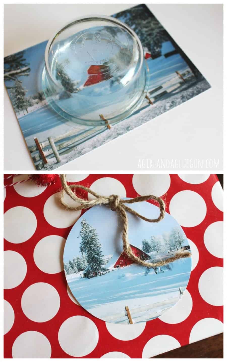 christmas card ornaments