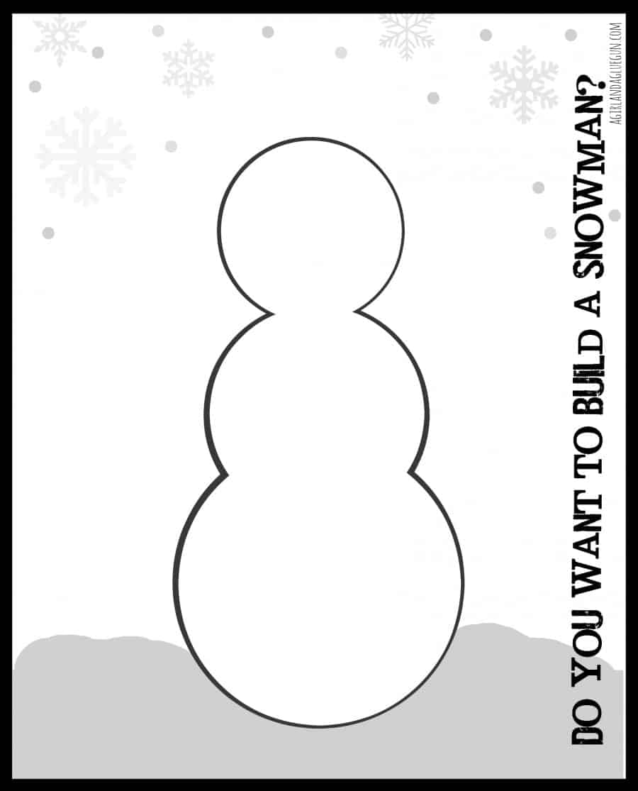 do you want to build a snowman printable