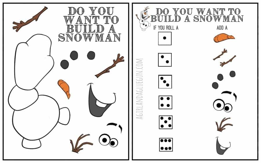 do you want to build a snowman printable frozen olaf game