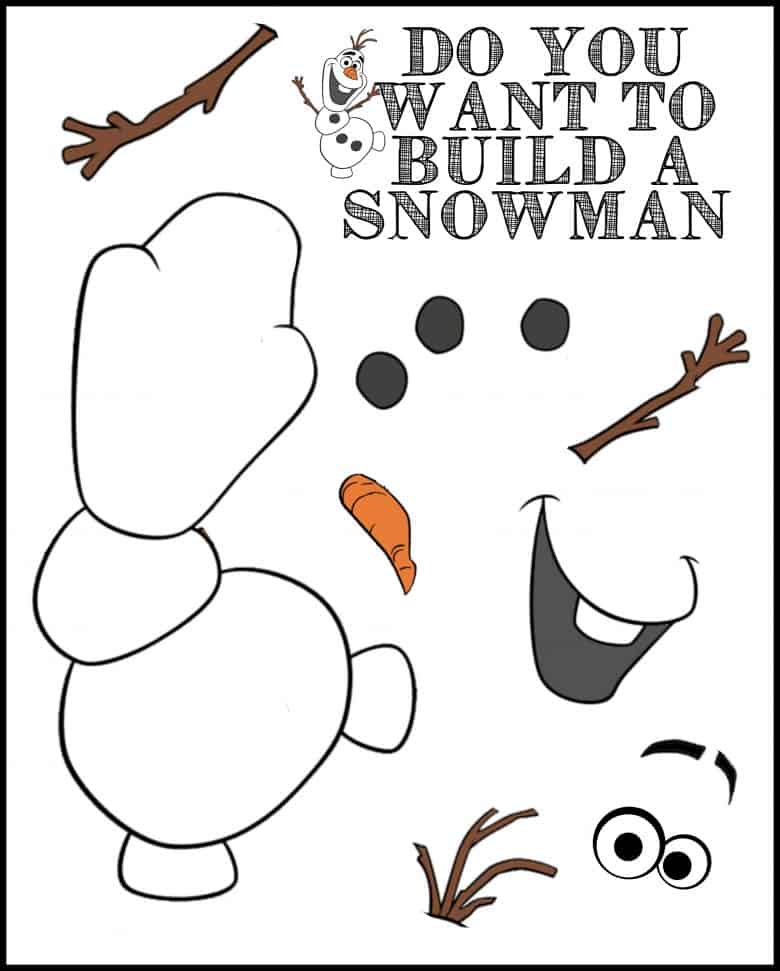 do you want to build a snowman olaf card a girl and a glue gun