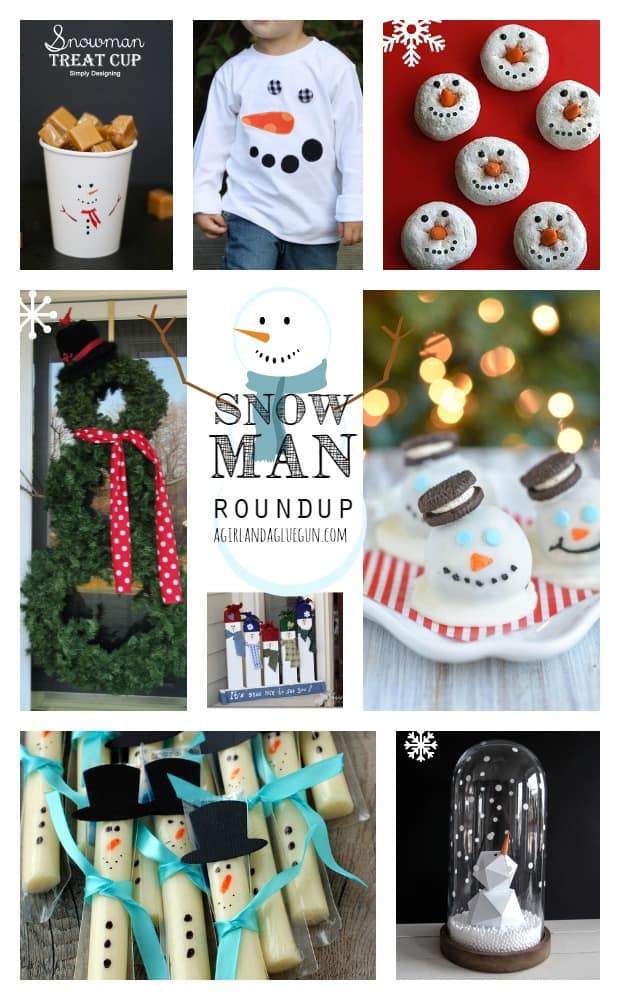 snowman roundup! over 20 great snowman treats, crafts and decorations!--a girl and a glue gun