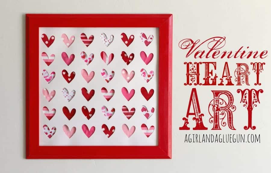 valentine heart art for ribbon retreat