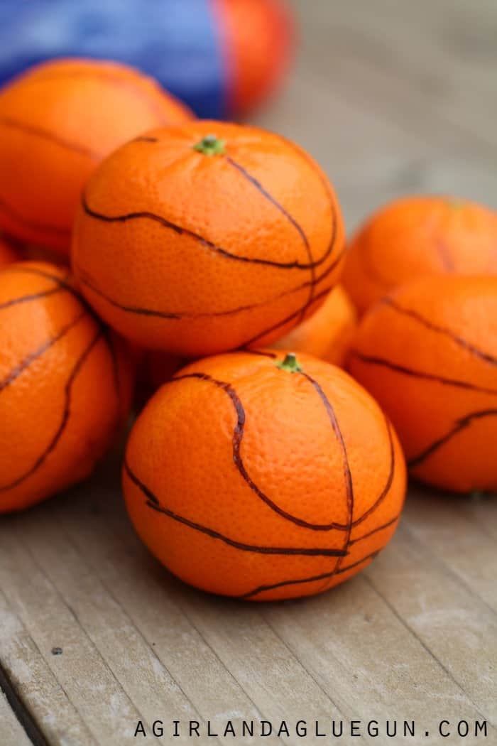 cute basketball snack for kids