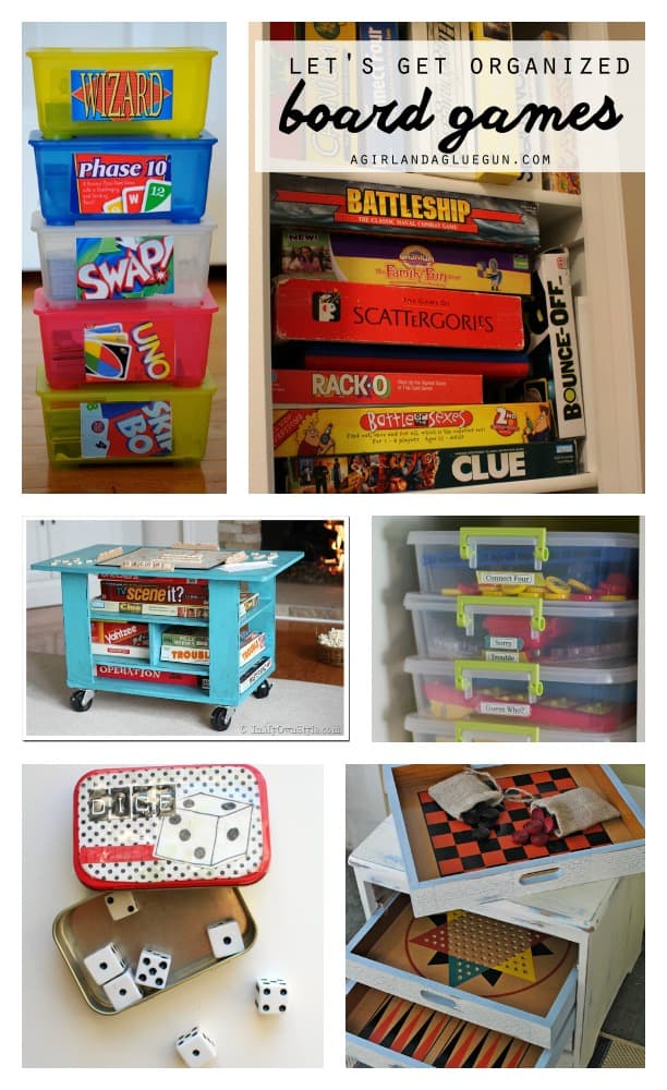 Let S Get Organized Game Edition A Girl And Glue - Diy Board Game Storage Ideas