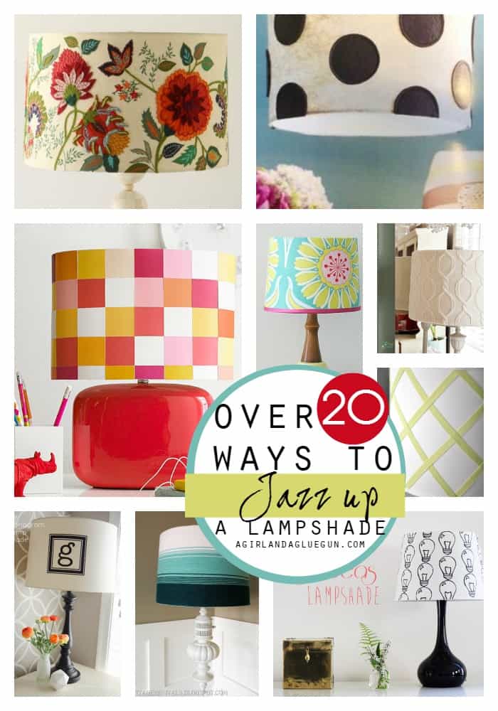 over twenty different fun and unique ideas of ways to makeover a plain boring lampshade