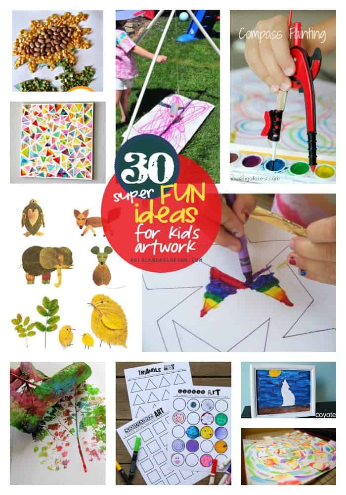 30 super fun ideas for kids artwork