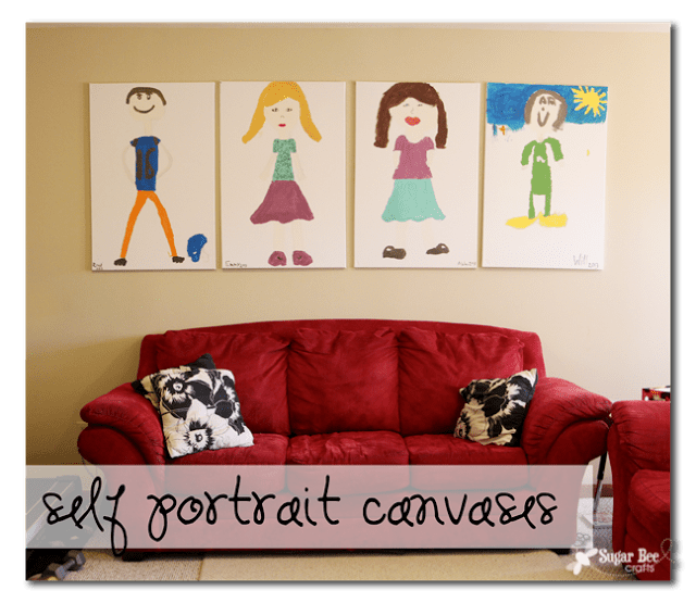kids self portrait canvases