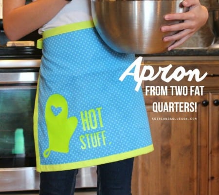 apron made from two fat quarters. so easy....great for mother's day!