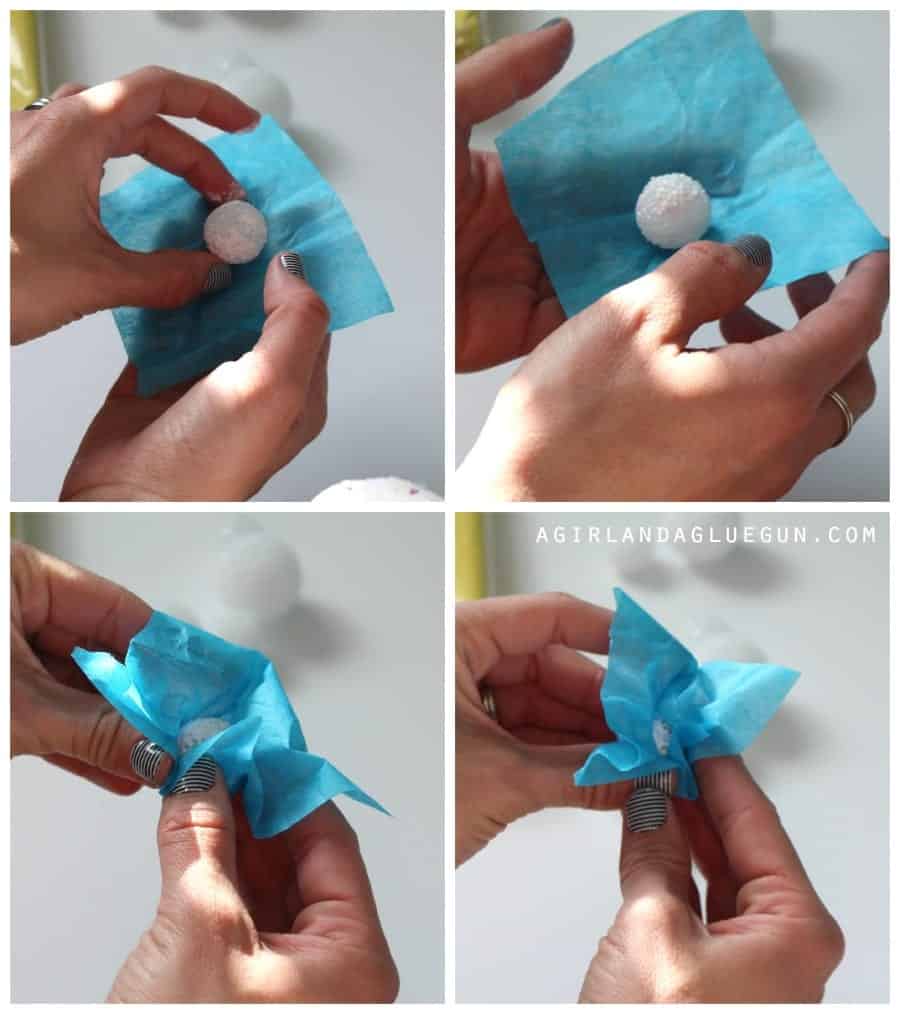 tissue paper balls