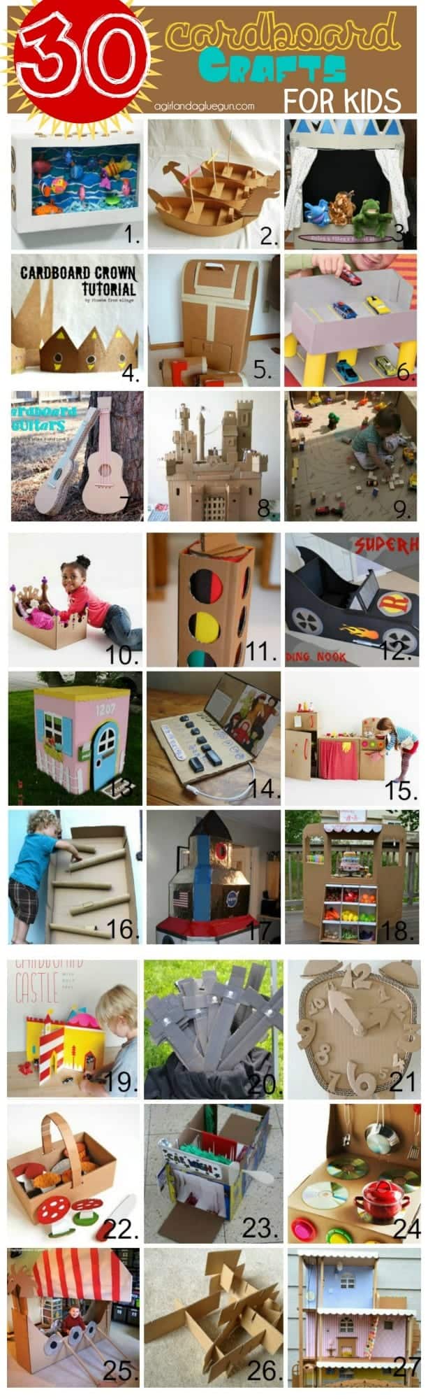 30 cardboard crafts for kids