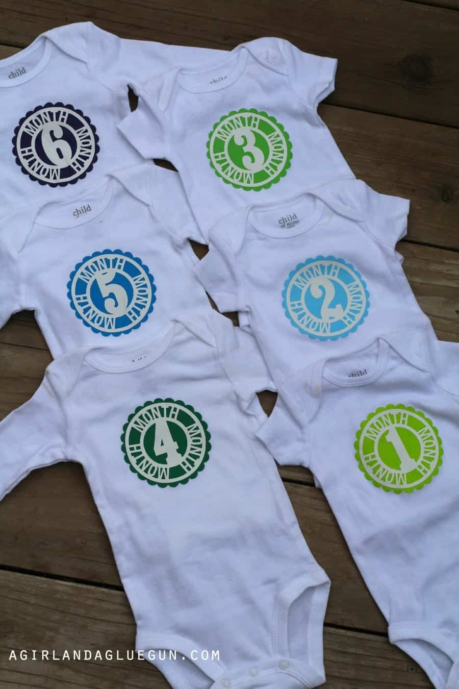 month baby onesies for pictures