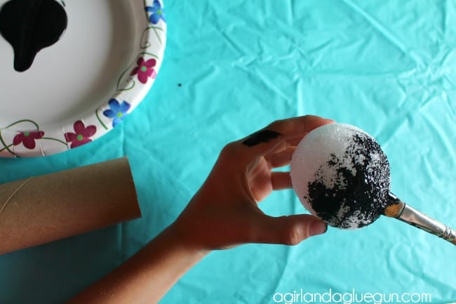 paint styrofoam egg shapes for kids crafts
