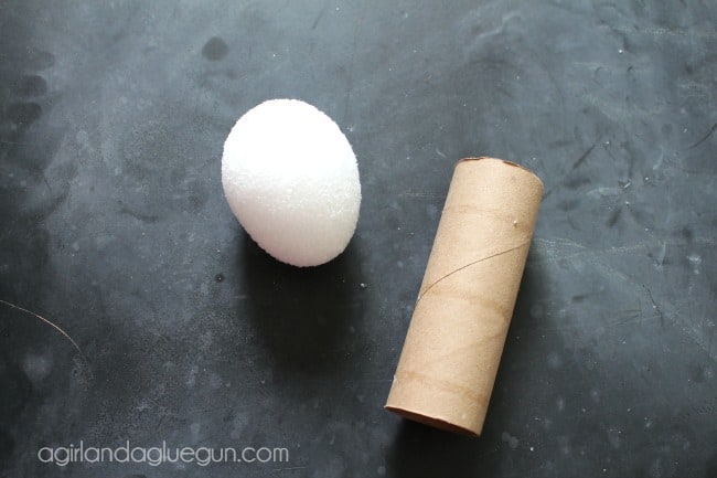 stryrofoam and toilet paper roll supplies