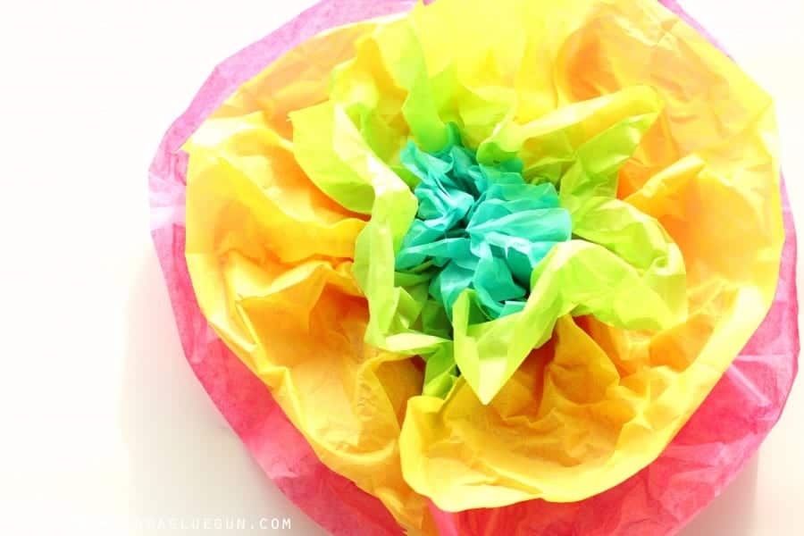 tissue paper flower how to diy