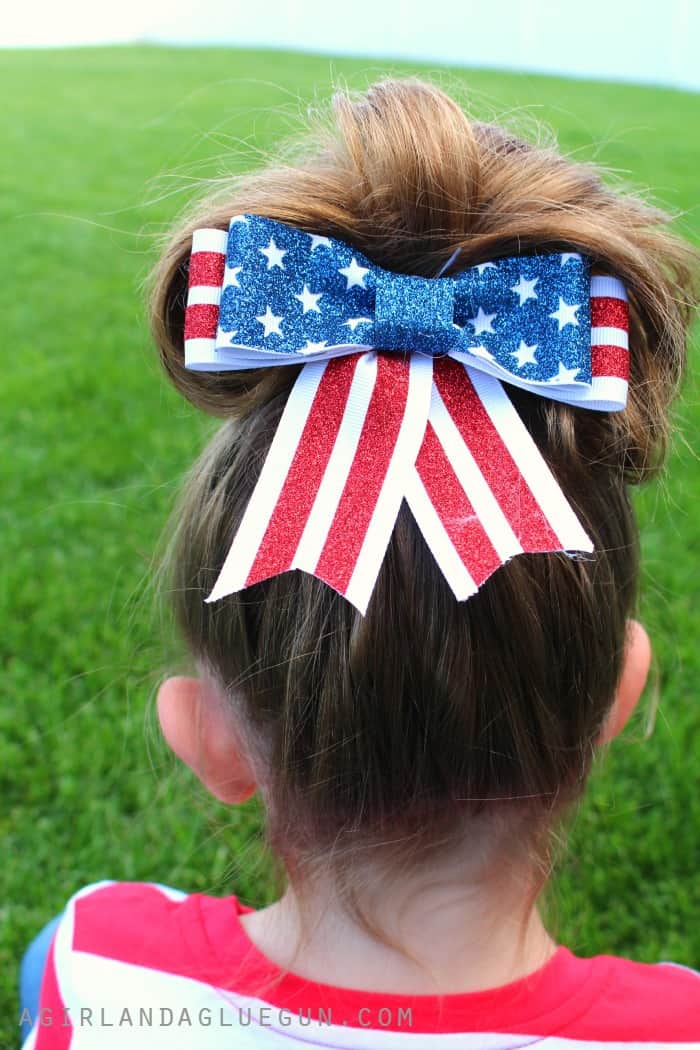 patriotic hair bow